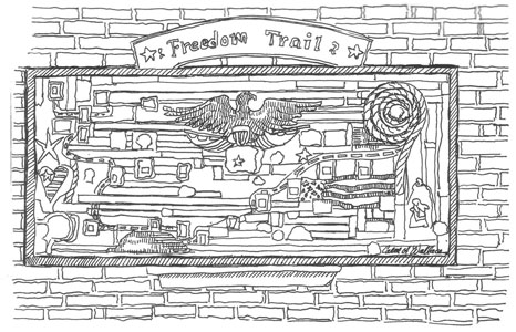 Union Oyster House Freedom Trail Sign, Boston, Massachusetts