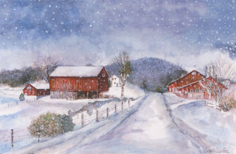 Tulmeadow Farm During Blizzard