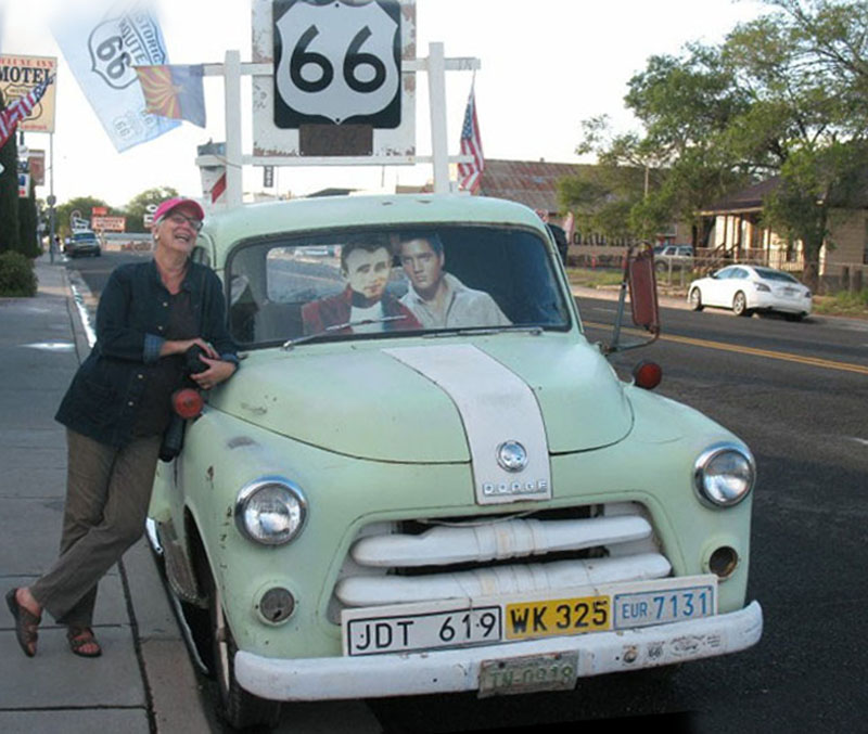 Donna hanging out with Elvis and James Dean