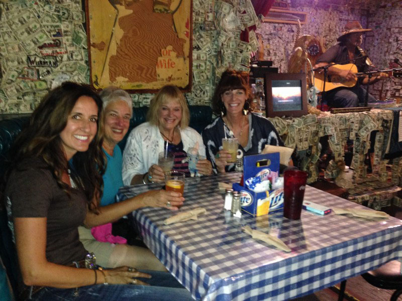 Lunch in the Dollar Bill Bar at the Oatman Hotel