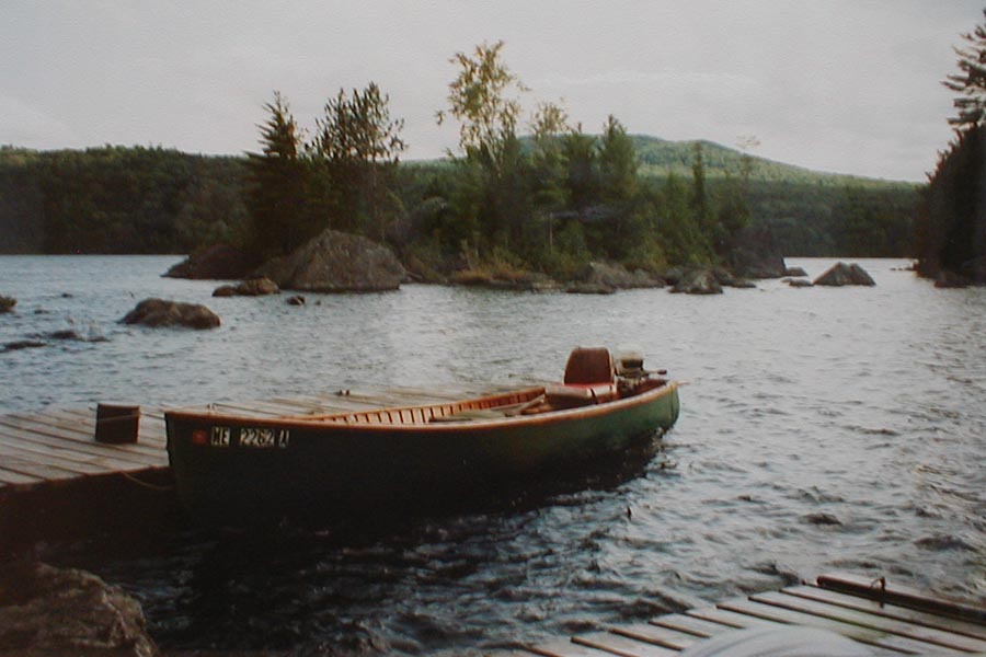 Canoe On Island Pierce Pond
